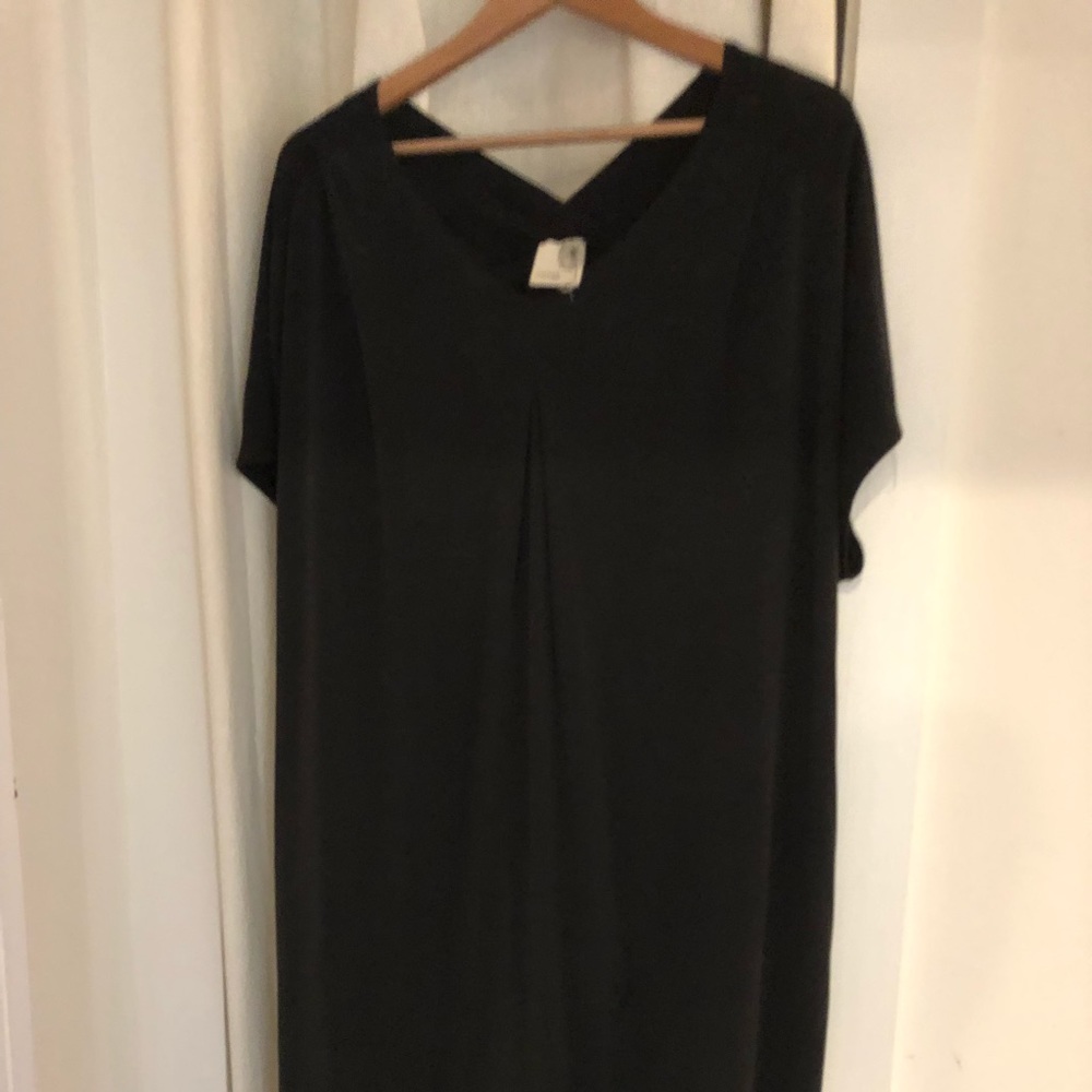 Midi black dress from Anthropologie